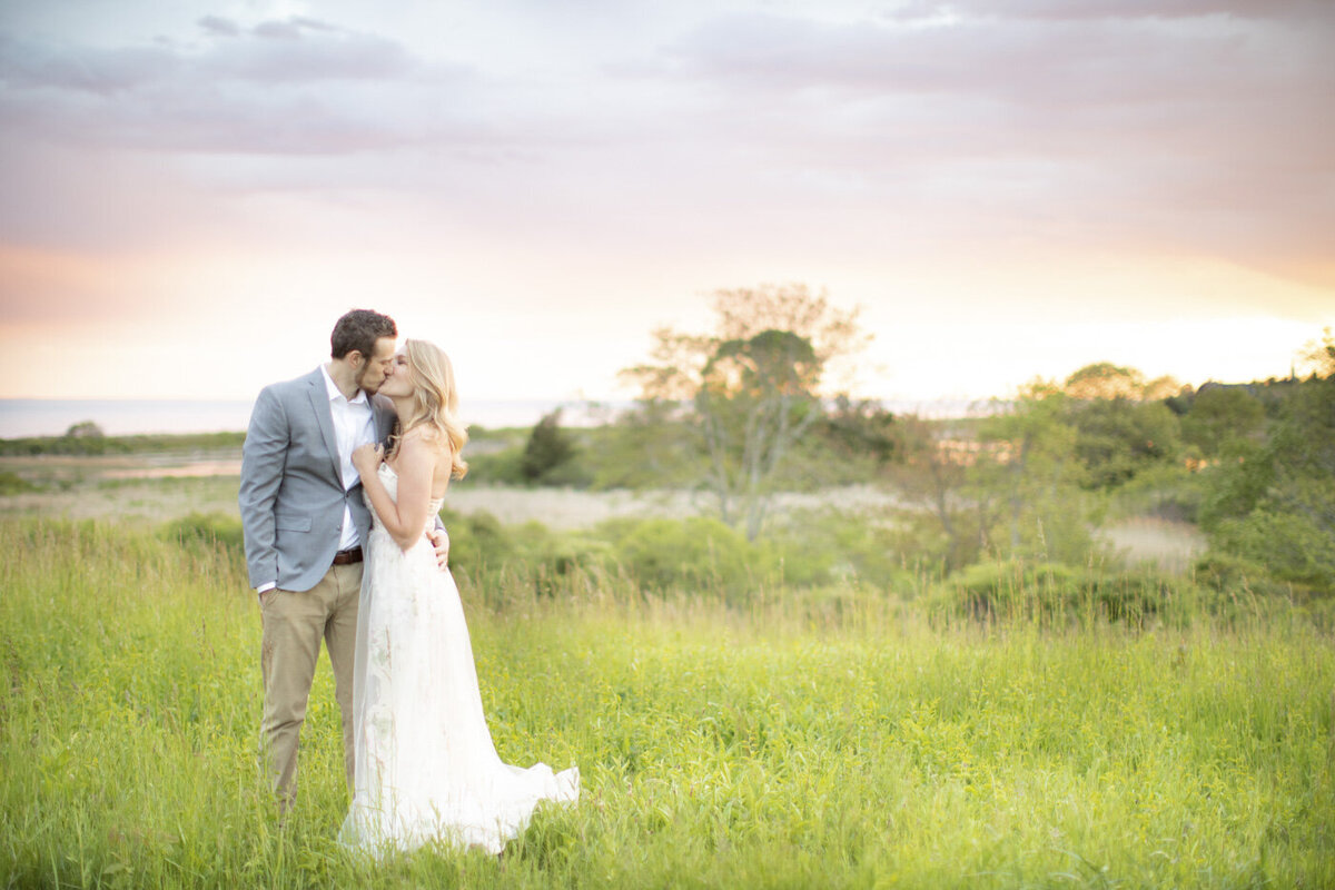 beach grasses engagement portraits