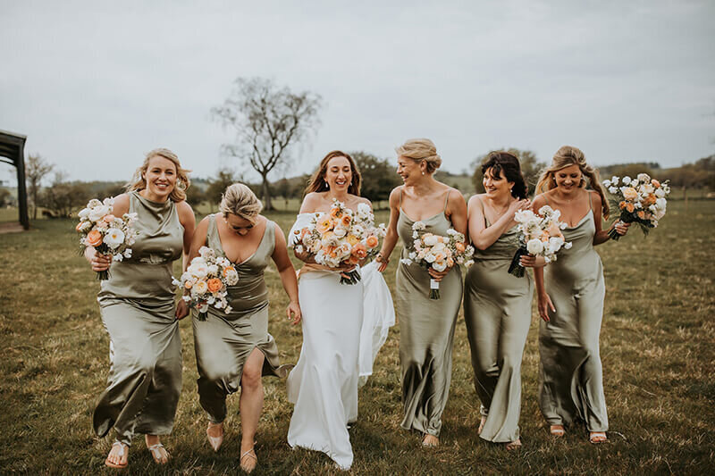 B N 46 white green wedding flowers