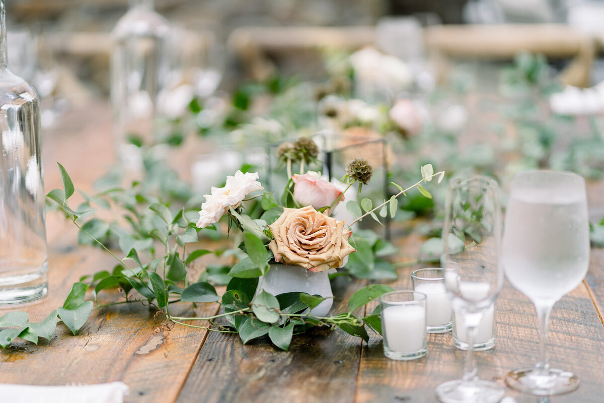 Kate Campbell floral september backyard elopement moody neutrals tablescape