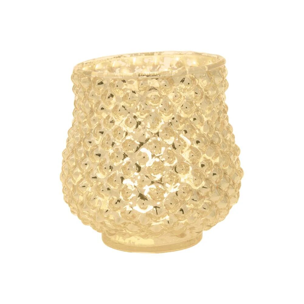 gold hobnail votive
