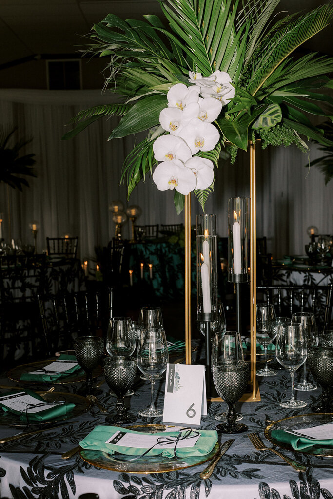 Indoor reception at Sugar Pine Island Venue.