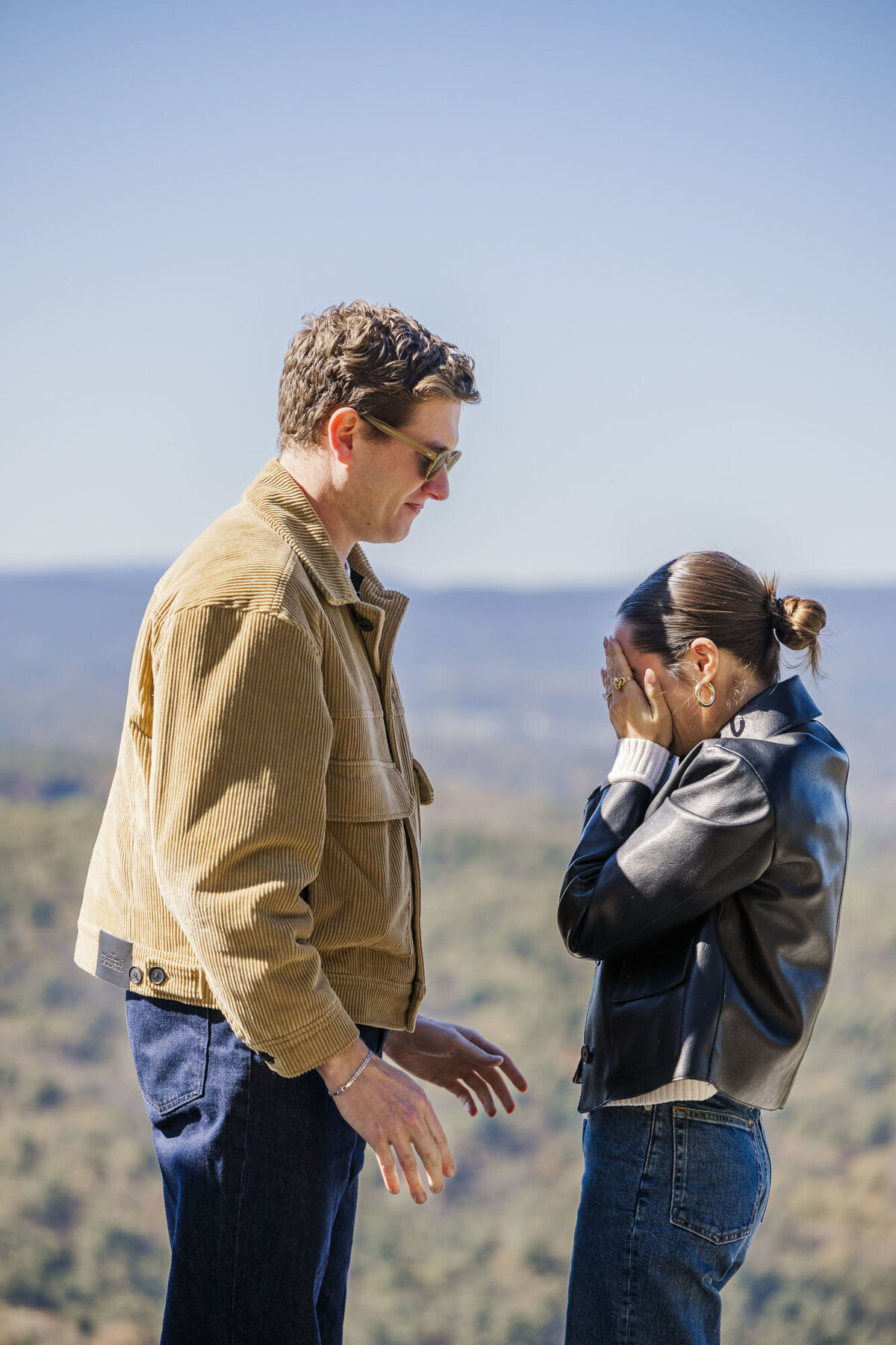Natural Hudson Valley proposal photography with soft light and documentary coverage at Lake Minnewaska