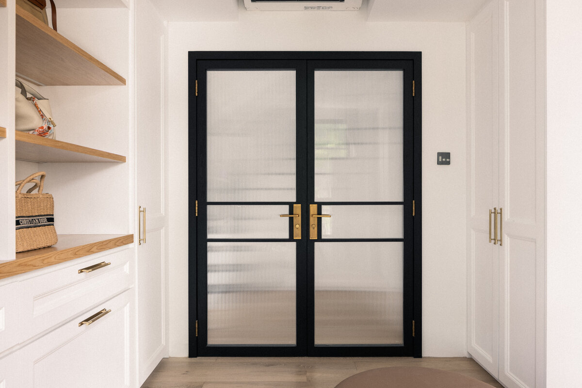 french doors of master bedroom