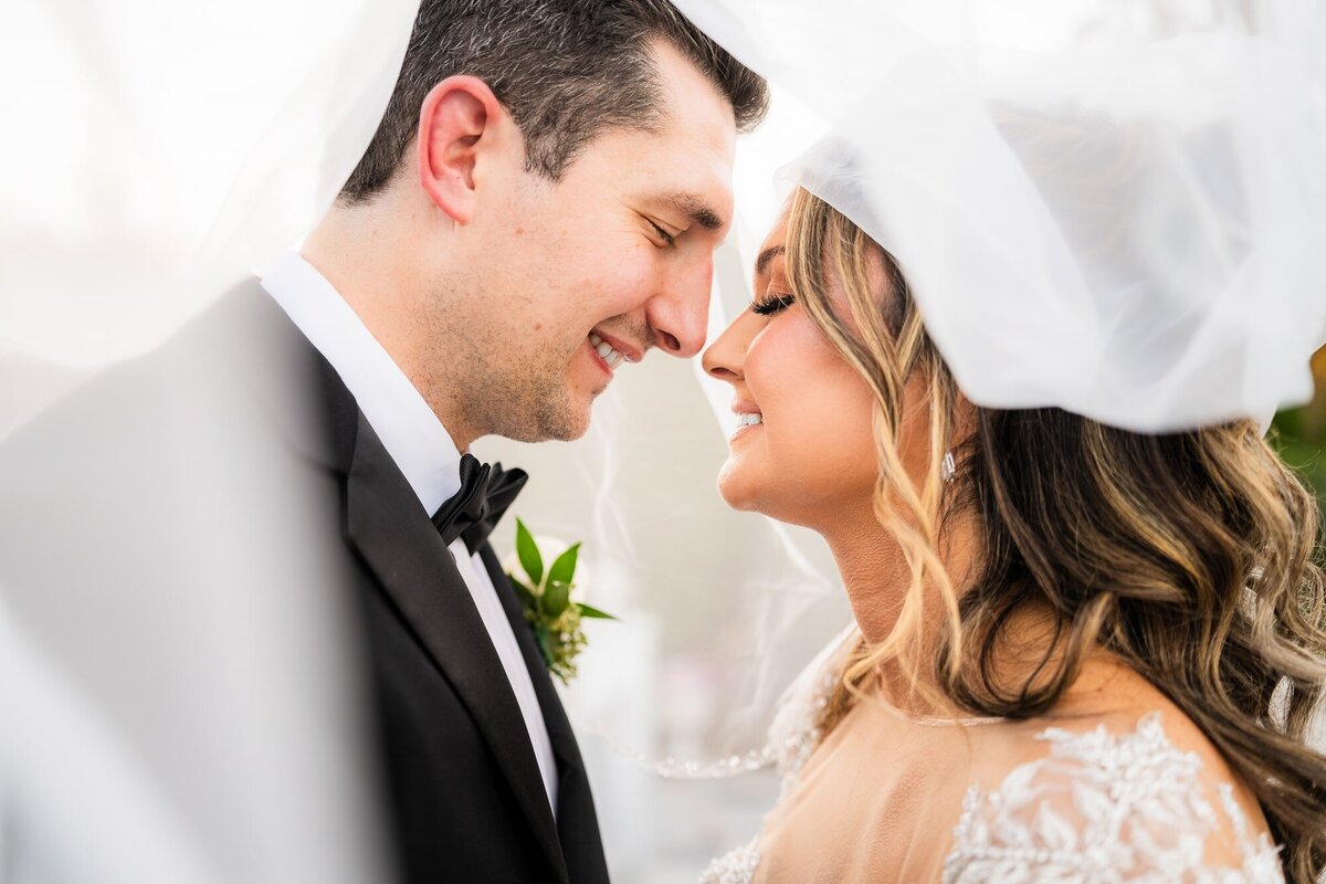 couple sharing an intimate moment during their wedding