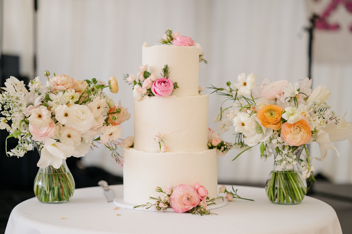 Wedding Cake Spring Flowers 