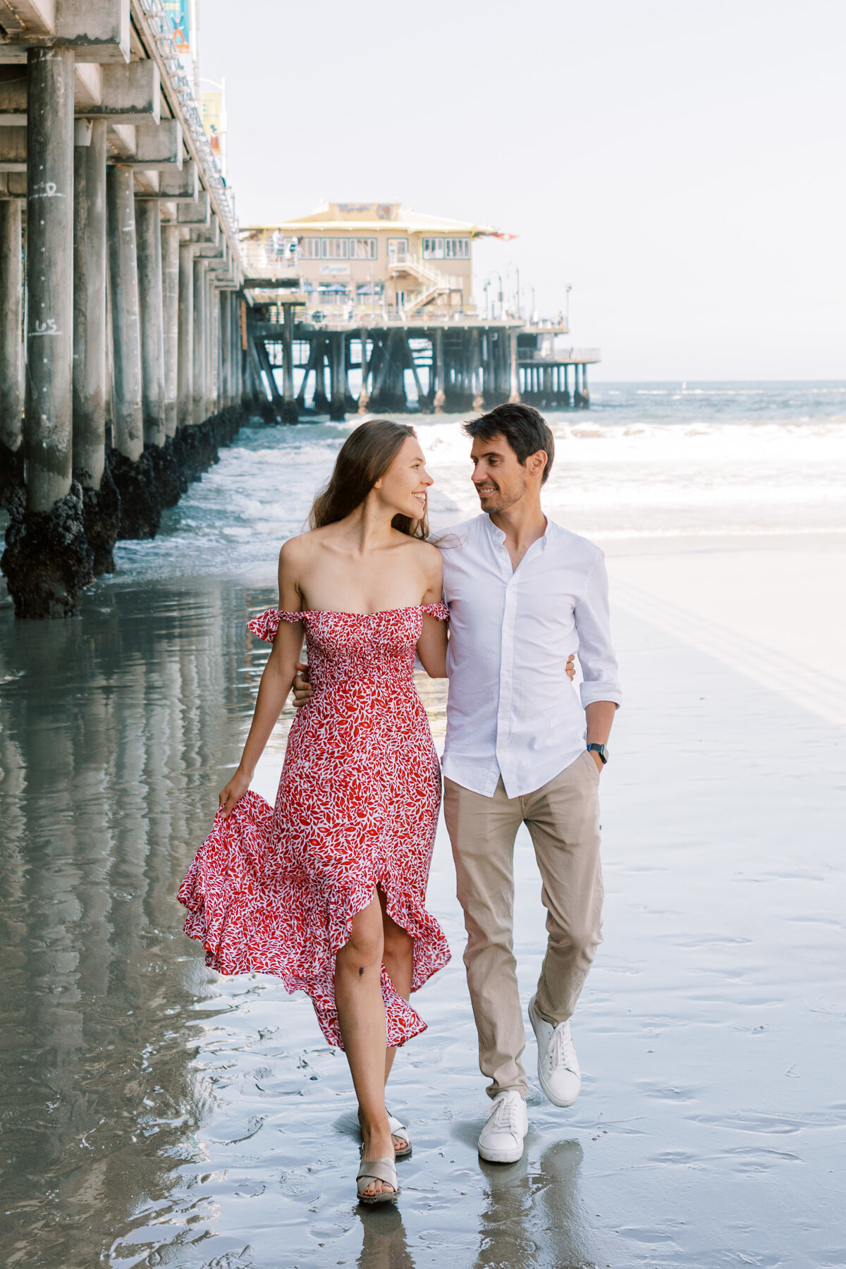 Santa Monica Pier Couples Photoshoot