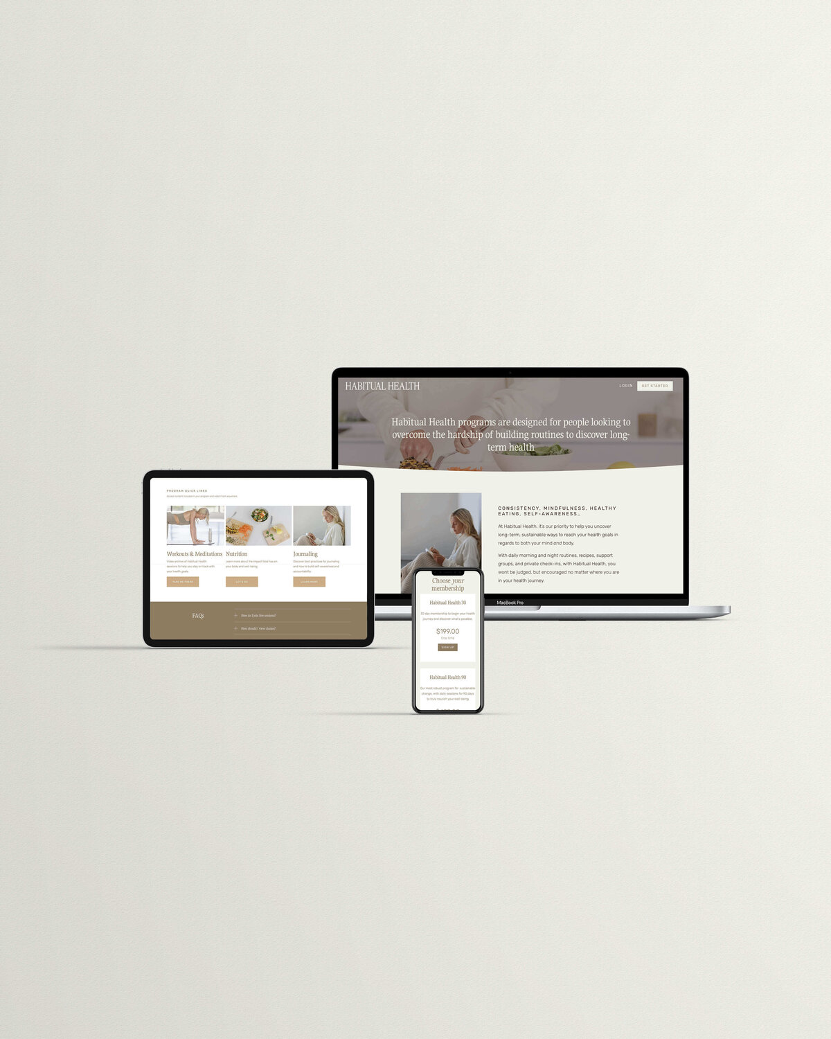 intentional website with a sophisticated and modern logo that enhances trust and credibility in the health industry