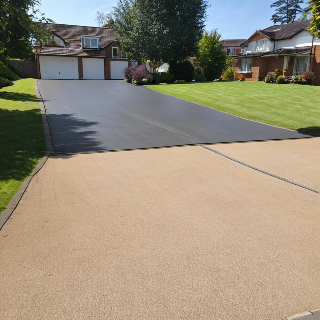 image of pressure cleaned driveway