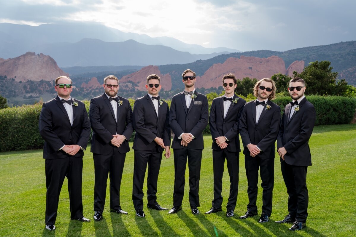 Nice groomsmen at Garden of the Gods Resort