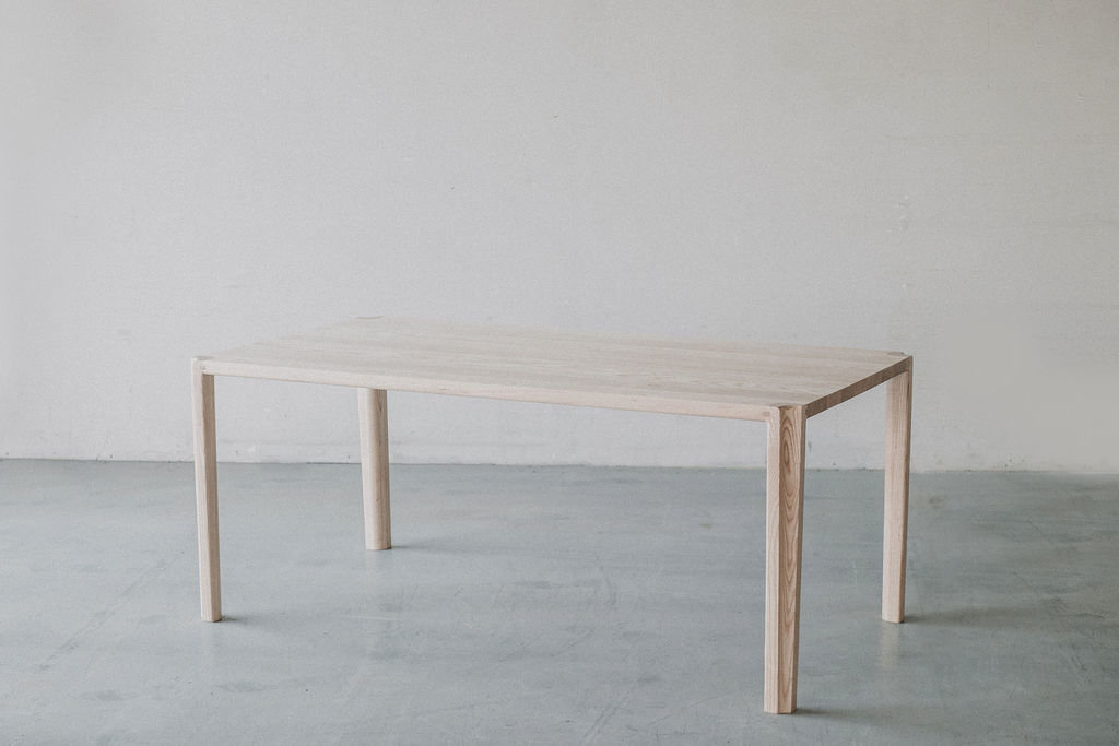 scandinavian table from ash wood