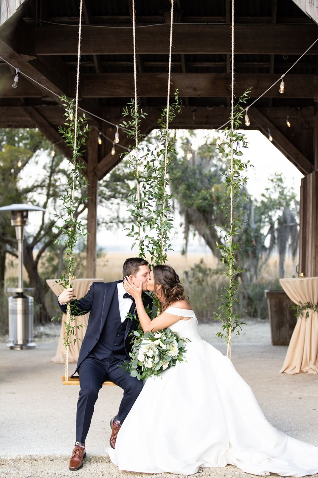 Bride and groom in Charleston