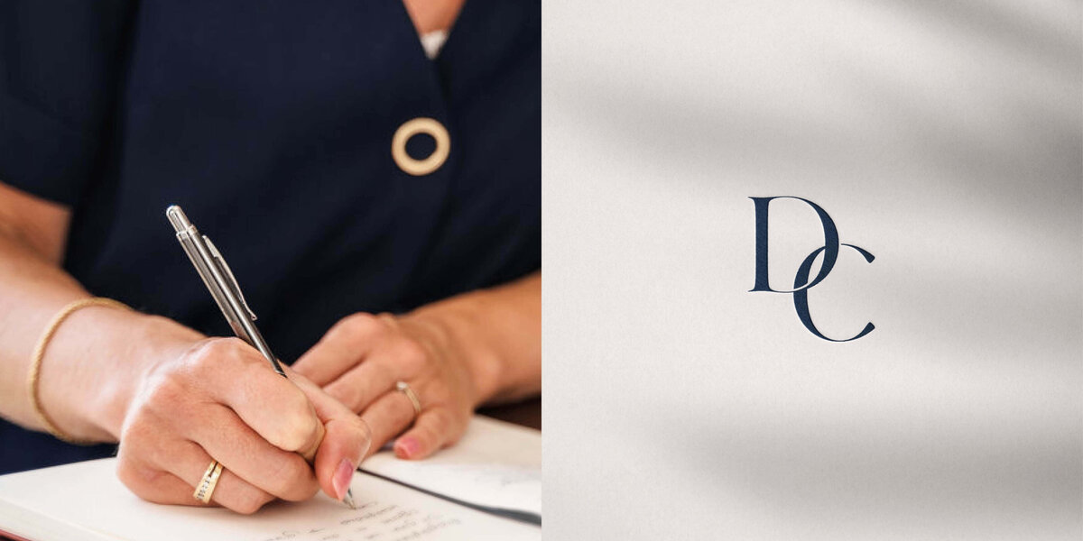 Detailfoto handen en logo