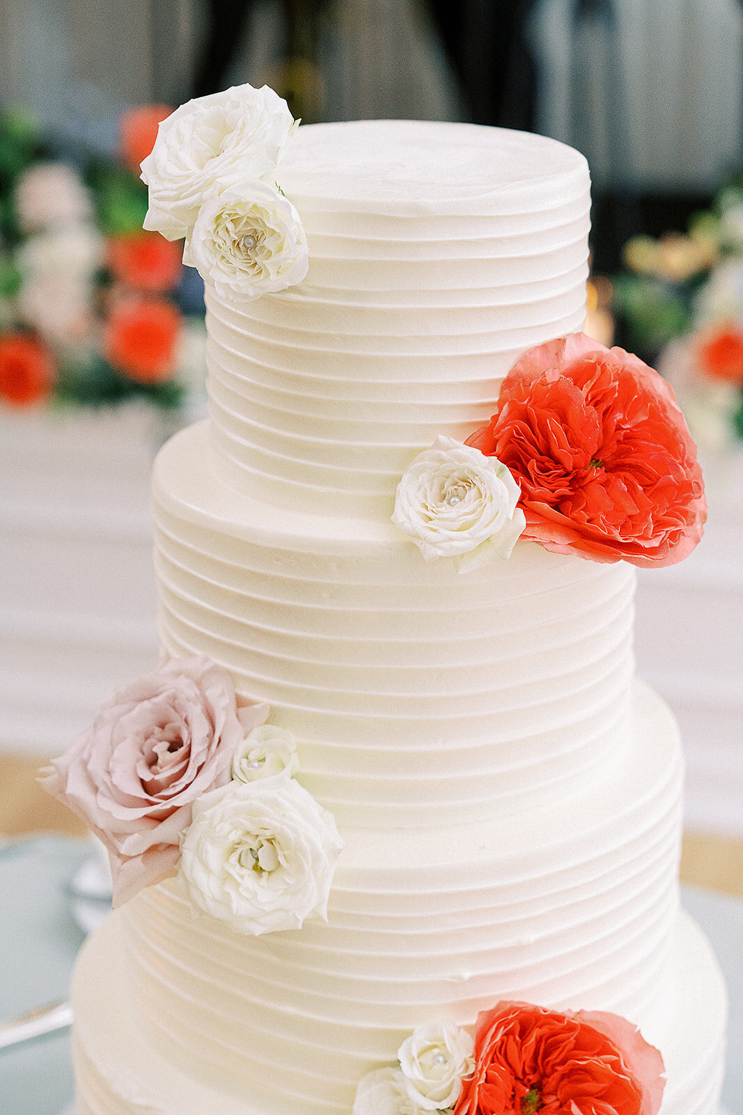 3-tier-wedding-cake-pops-of-flowers-london-house-hotel-chicago-hbicweddings