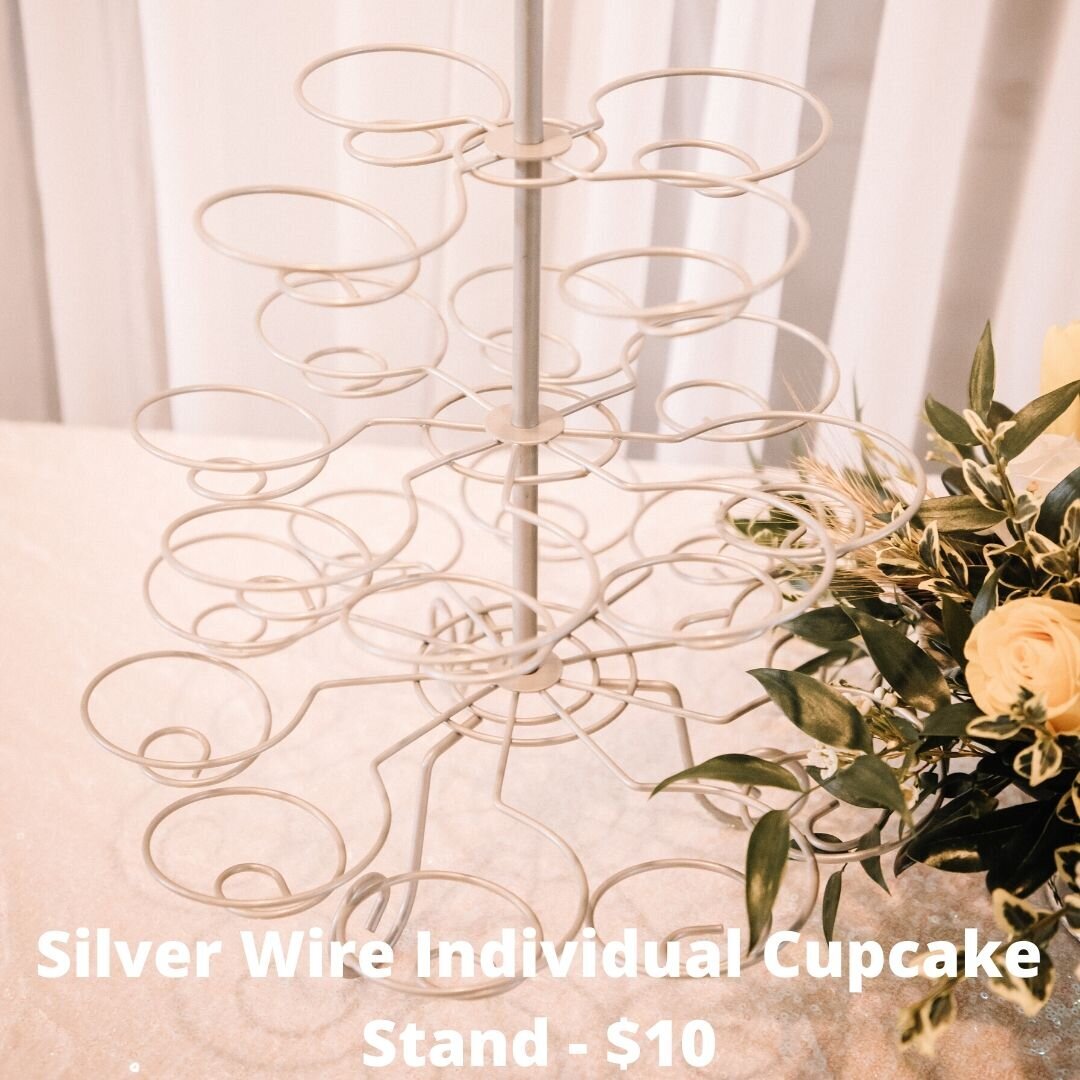 silver wire individual cupcake stand