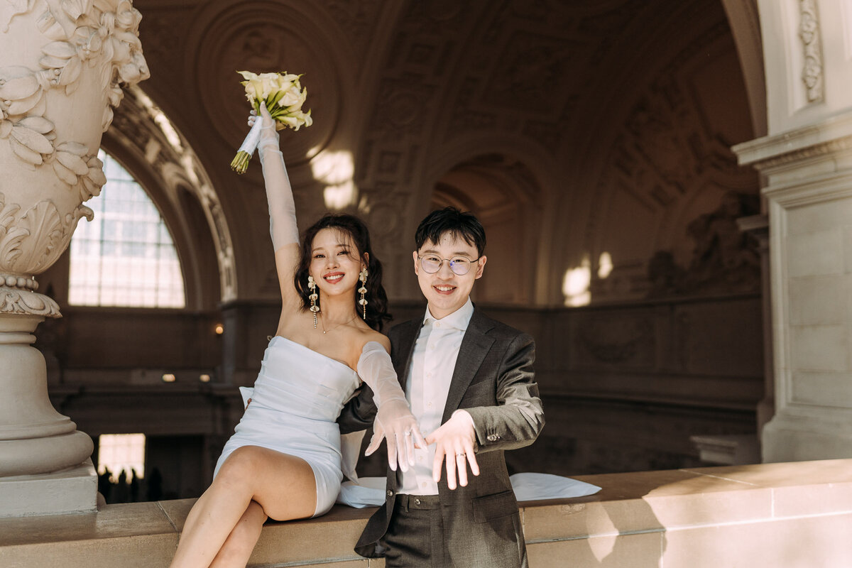 Joyce Li Photography Destination Wedding Elopement Engagement Lifestyle Portrait Photographer West Coast Seattle Washington California sfcityhallelopement-36