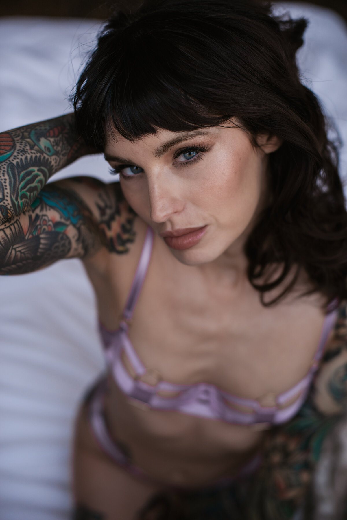 Transformational boudoir session in Salt Lake City celebrating femininity.