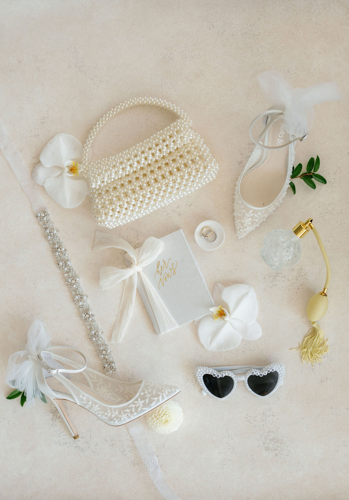 Creative Wedding Flat Lay by Lisa Blanche Photography