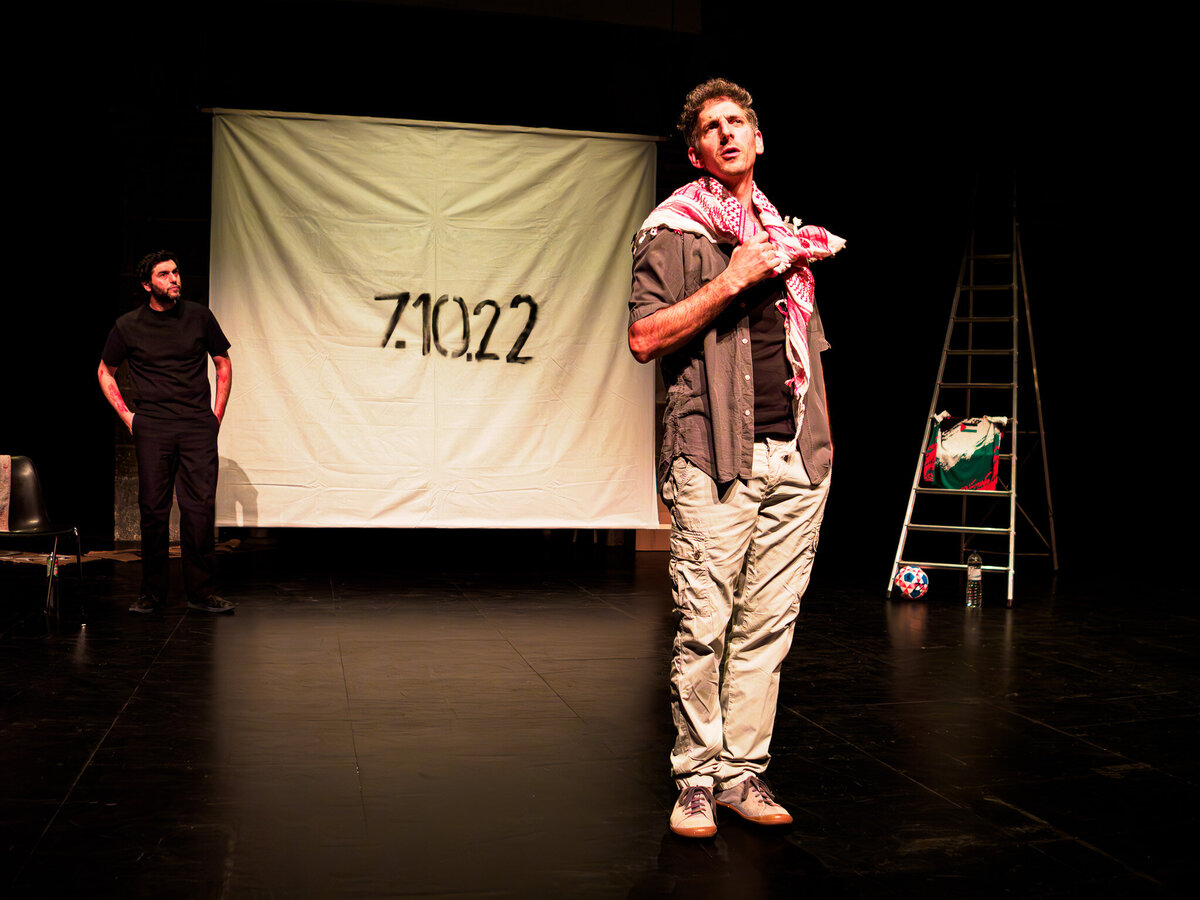 Mode d’emploi pour metteur en scène israélien en Europe texte, mise en scène, jeu Hannan Ishay, Ido Shaked  TPV_3190101-2-Enhanced-NR