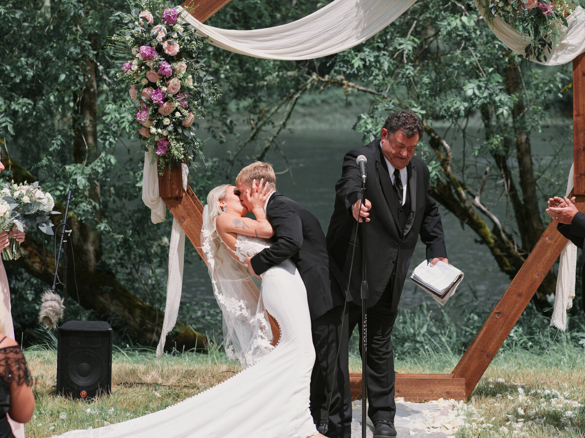 A funny moment during a first kiss. Fine art photographer in Sonoma, California