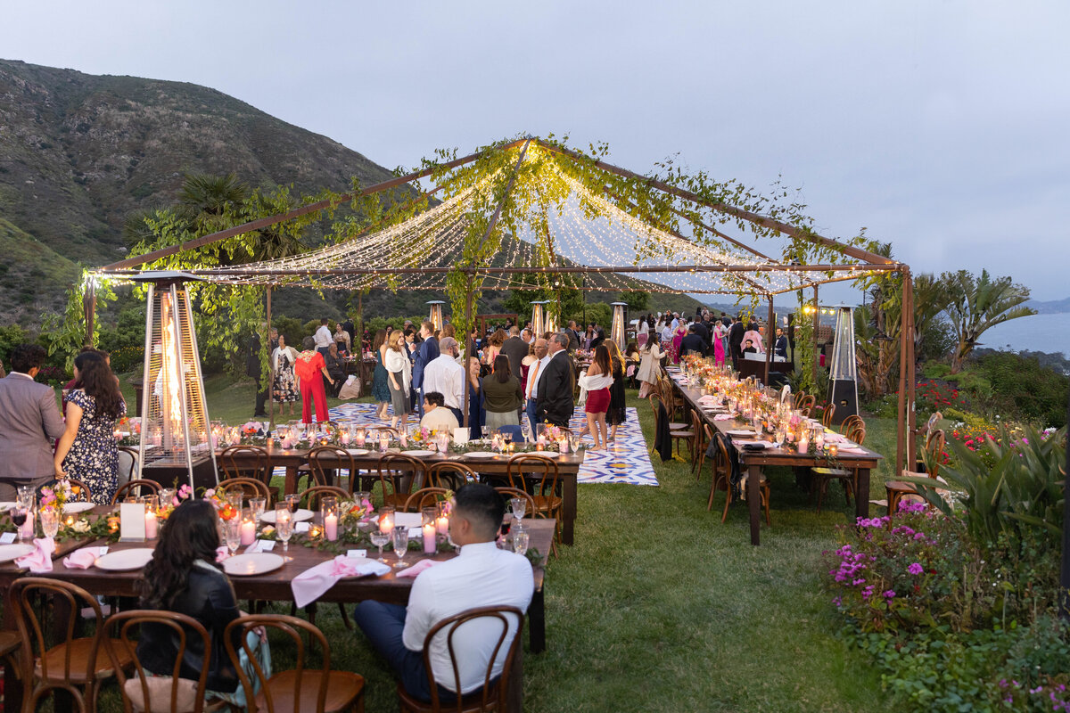 View of a wedding reception