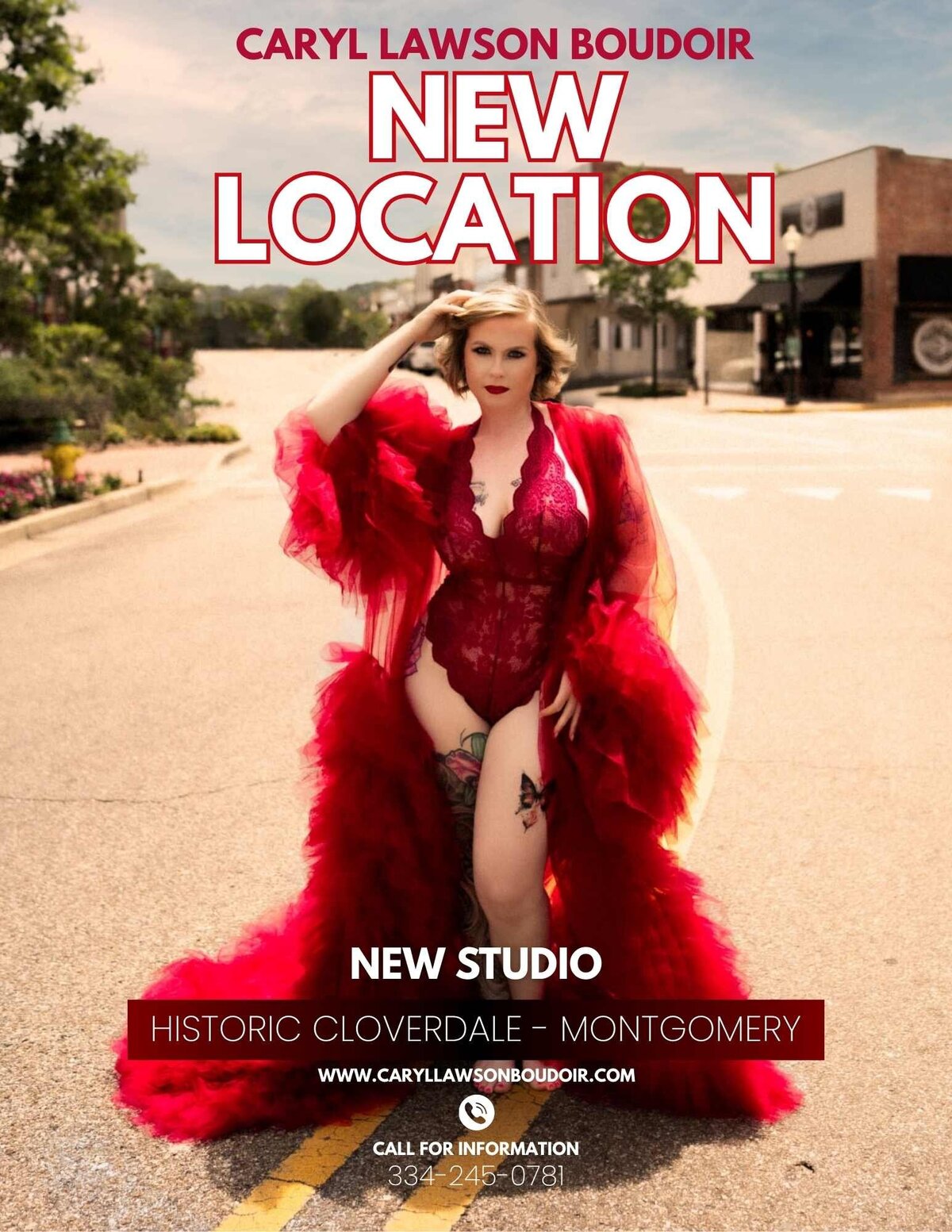 Red and White Modern Grand Opening Flyer