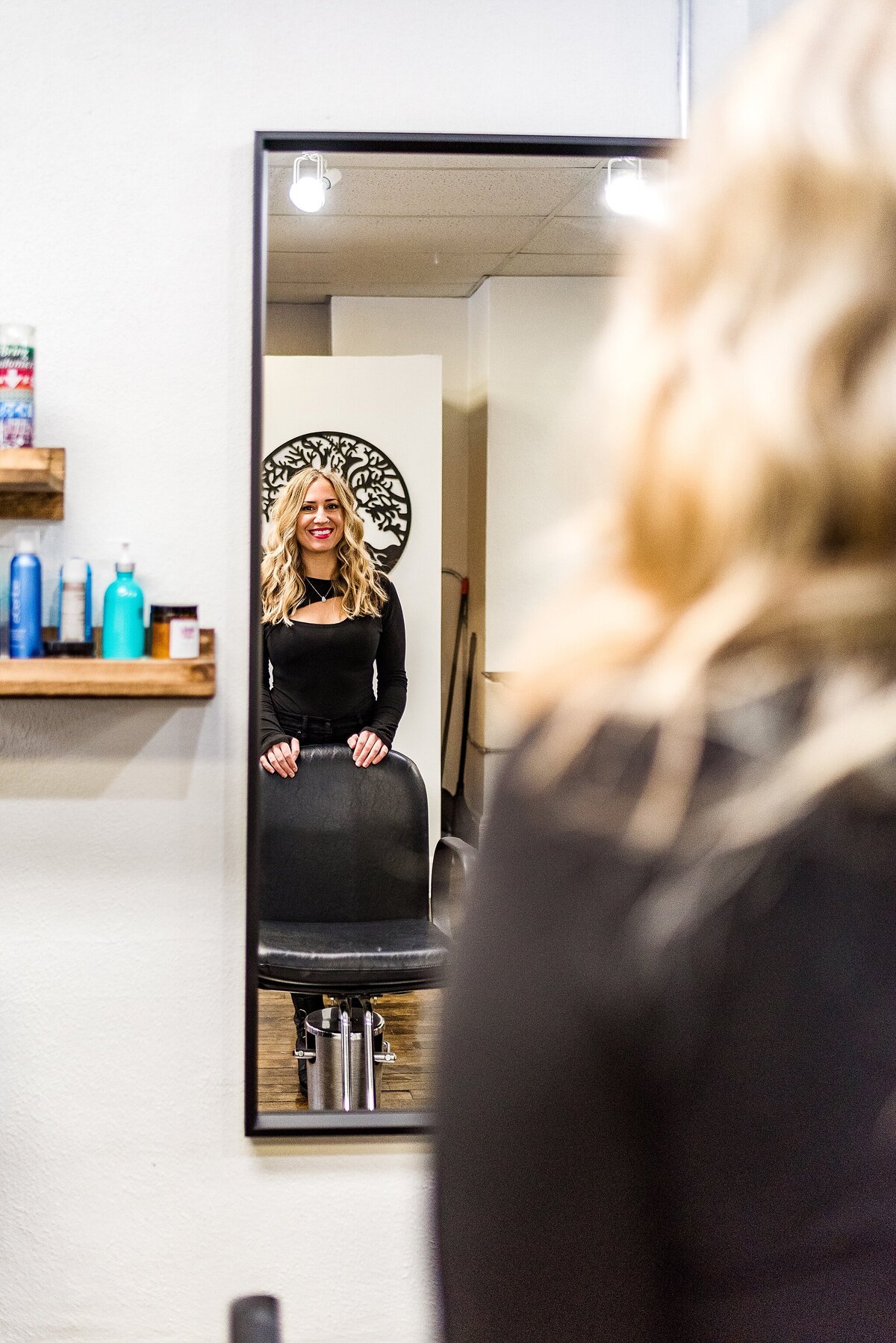 stylist in salon lifestyle photography