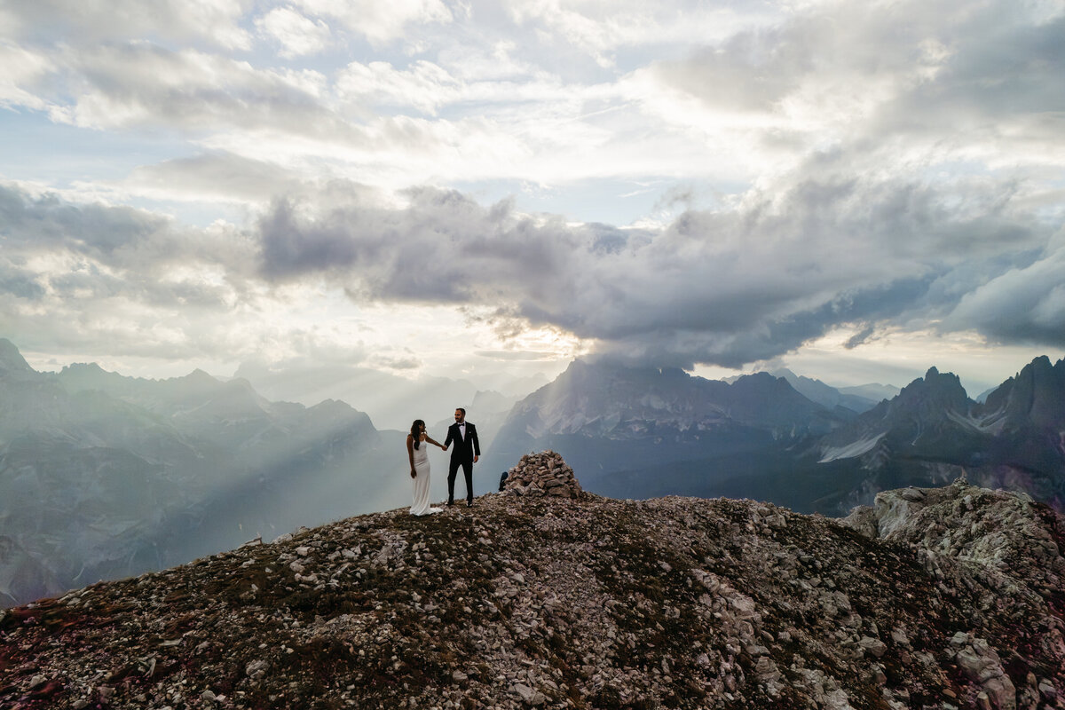 Marmarole helicopter Elopement Dolomites -46