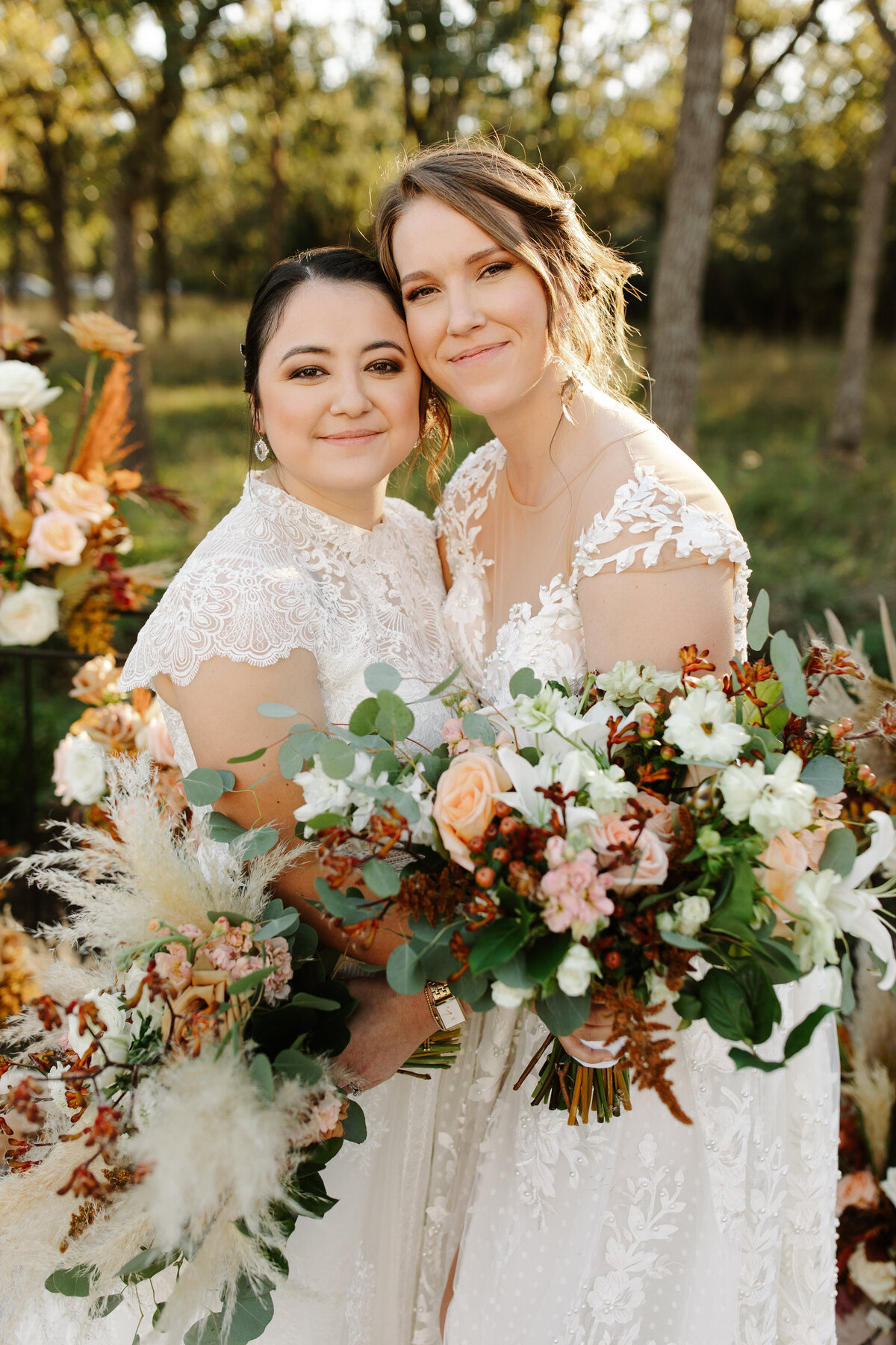 two-brides-with-bouquets