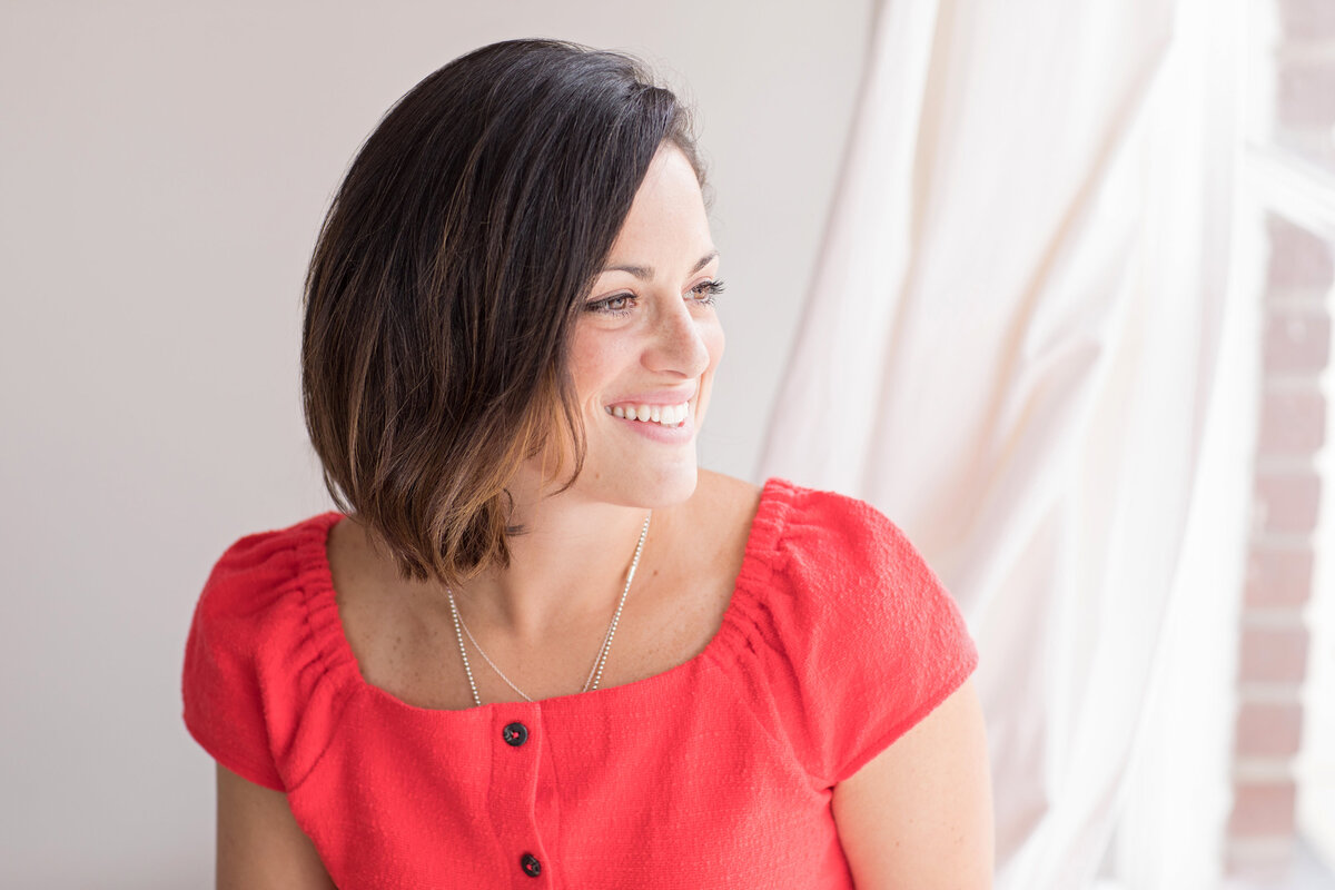 Businesswoman in casual professional setting