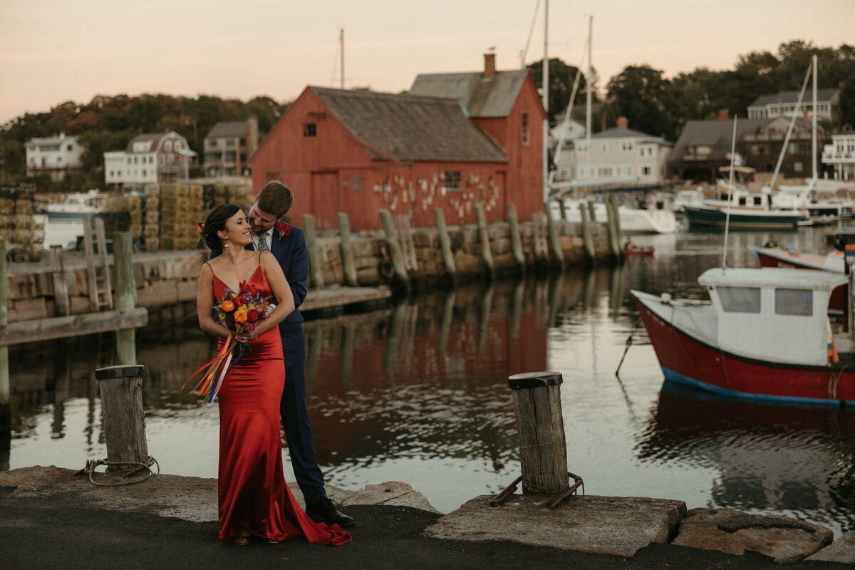 East coast waterfront wedding with Vibrant florals by Prose Florals
