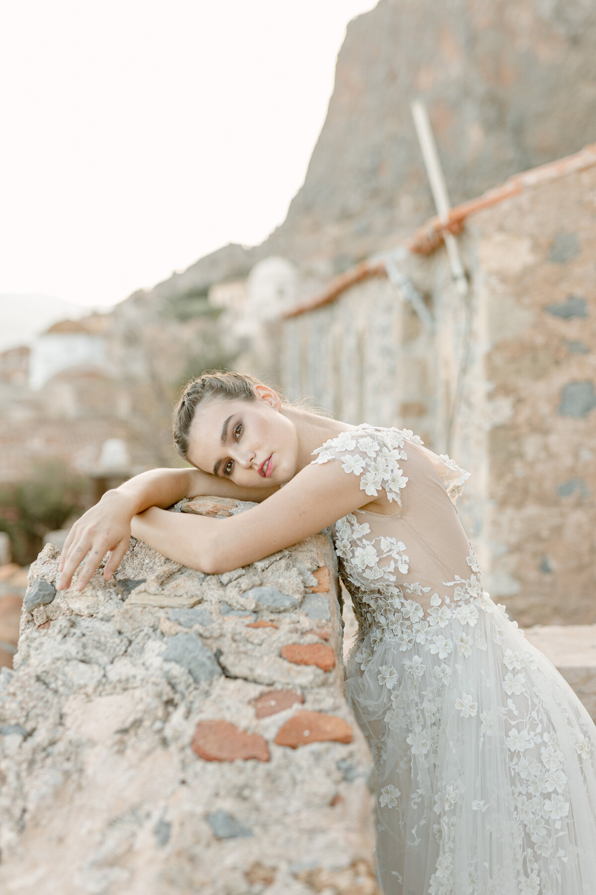 Bridal Gown Portrait Editorial Photoshoot in Greece 5