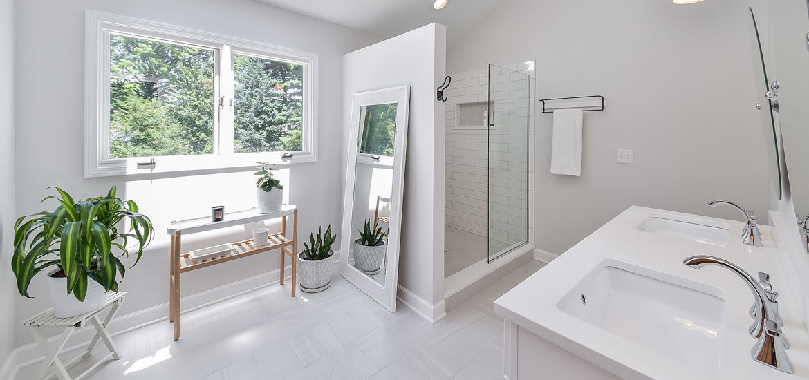 our crispy white bathroom remodel