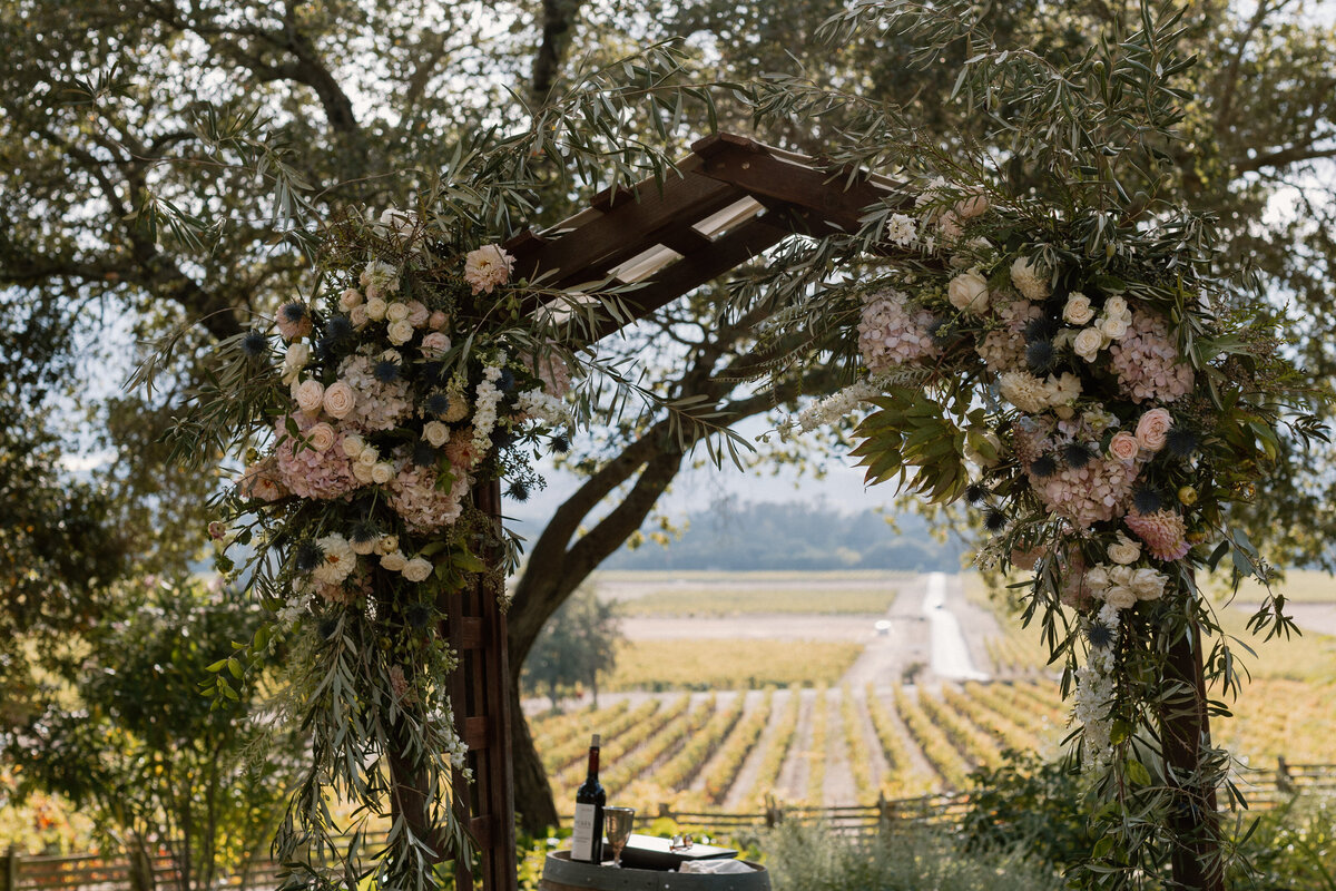 A dreamy wedding ceremony set against the breathtaking vineyards of Napa Valley, captured by a top Northern California wedding photography team.