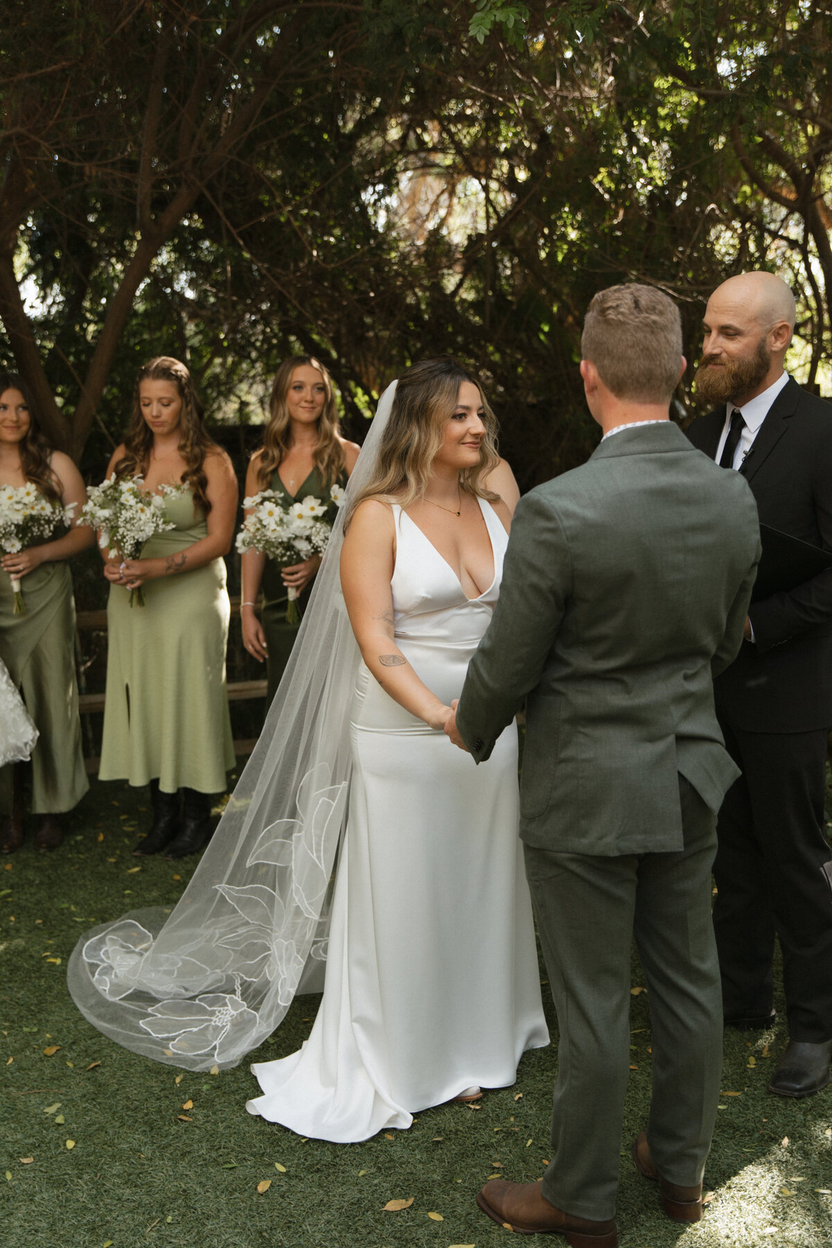 bride and groom at ceremony