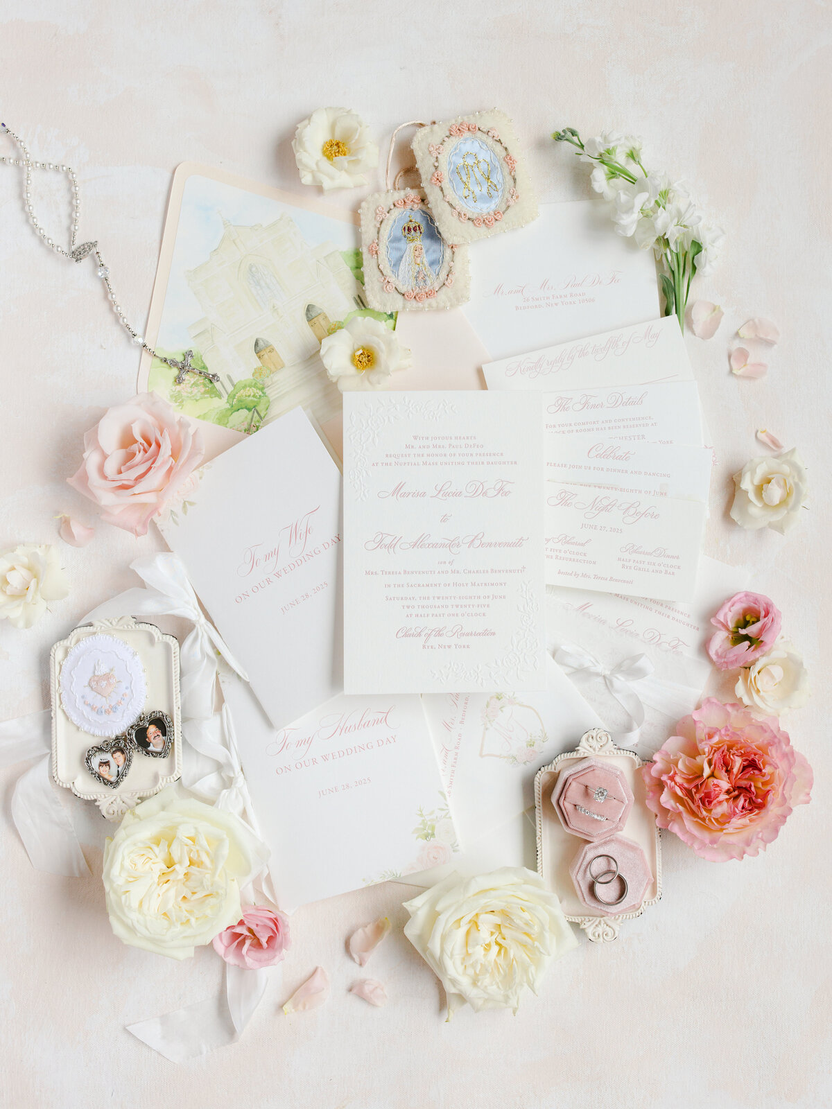 romantic-pink-embossed-wedding-invitation