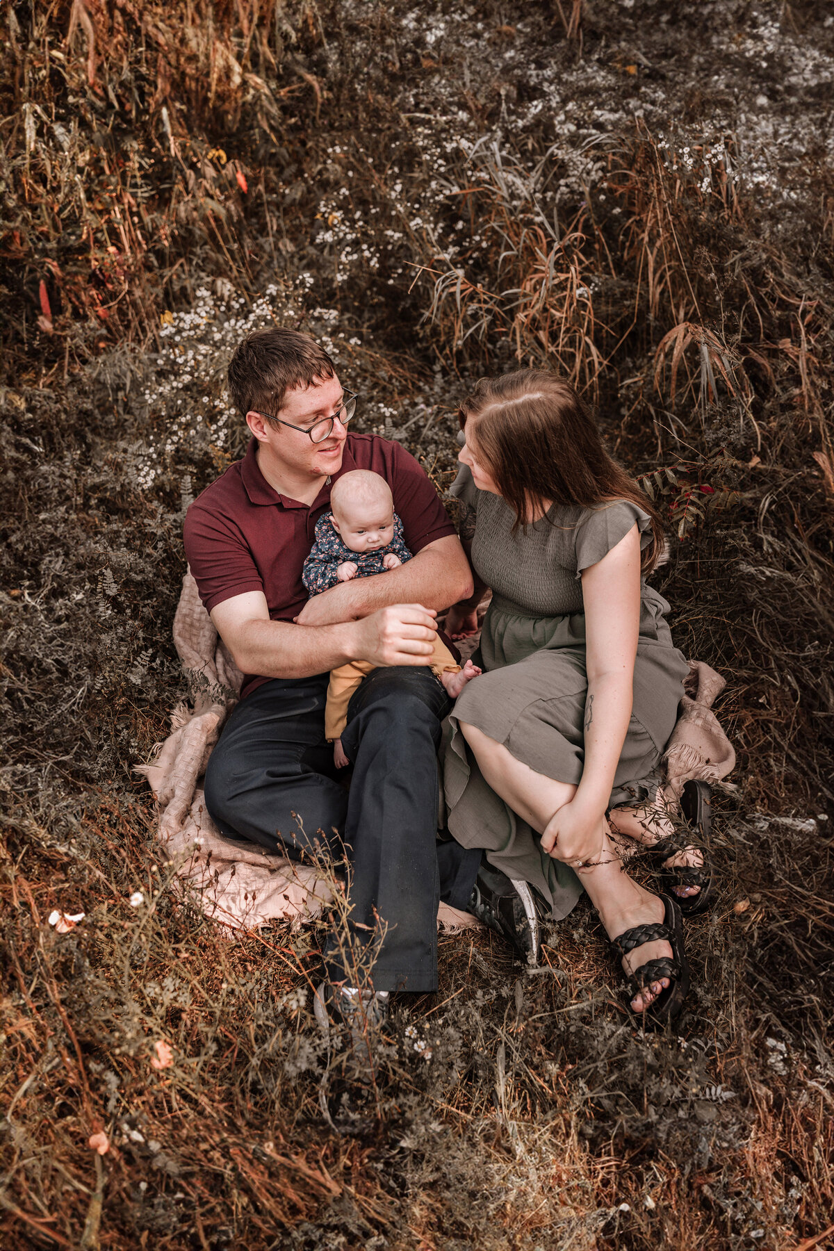 Family with baby
