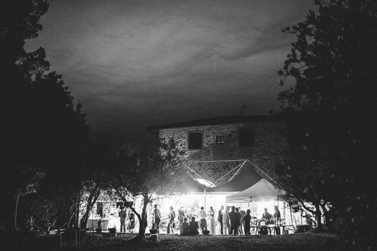 Black & White Photo of Wedding Venue