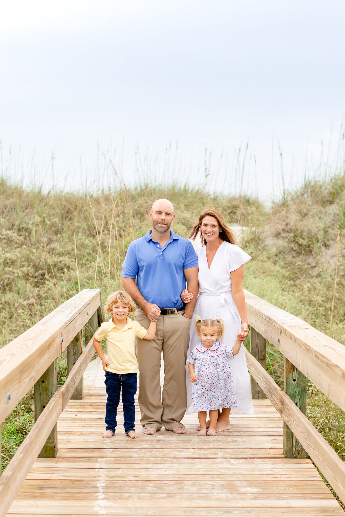 Family of four at a family session in Jacksonville, FL