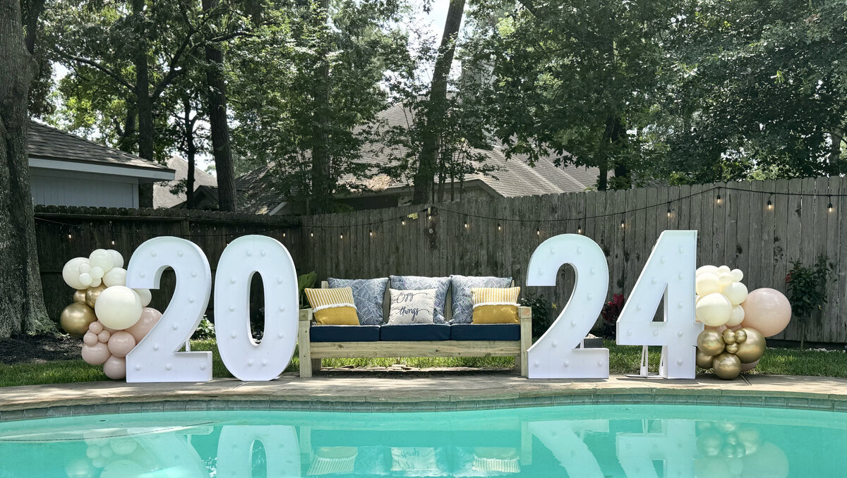 number marquees for party rentals Stand Out Balloons