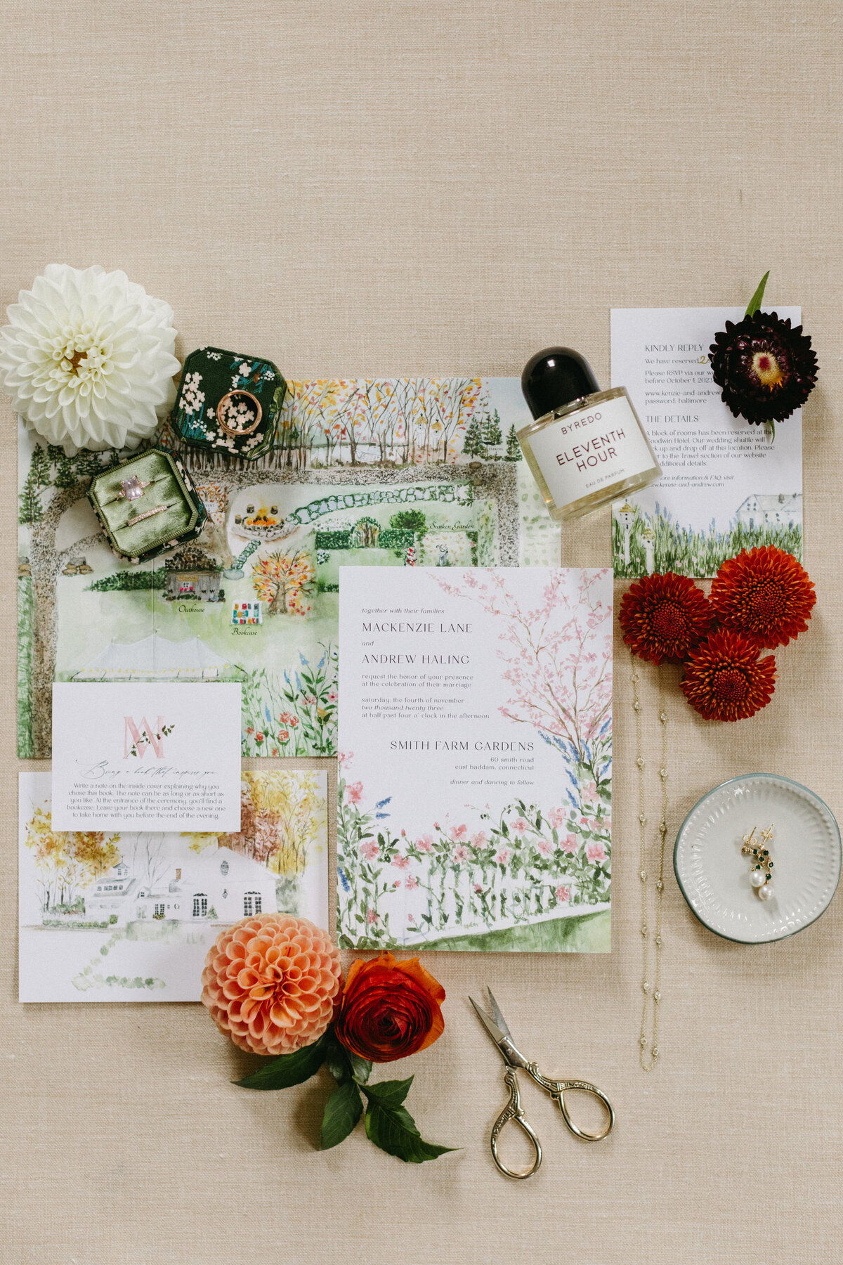 flat-lay-wedding-photographer-ct