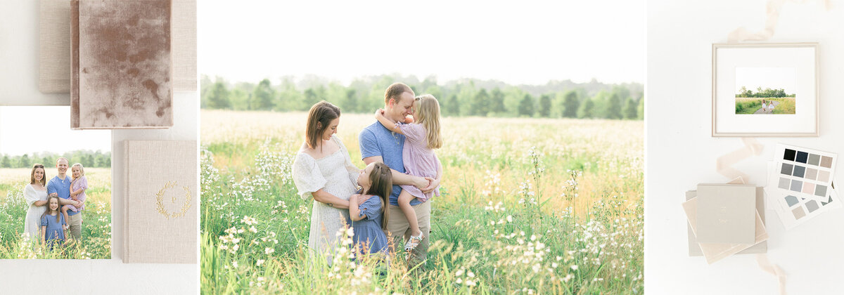 Collage of family photos and artwork taken by louisville family photographer missy marshall