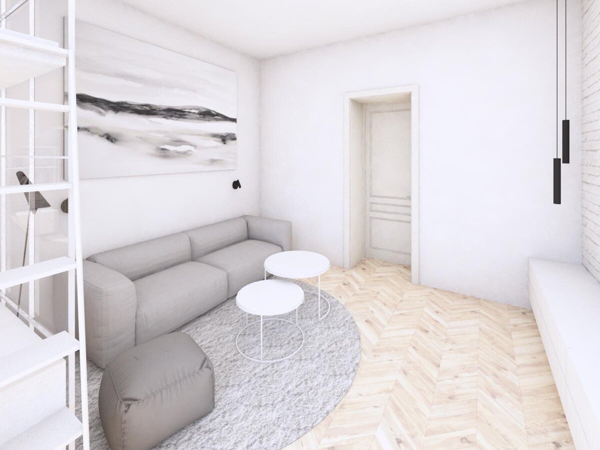 návrh interiéru bytu obývák