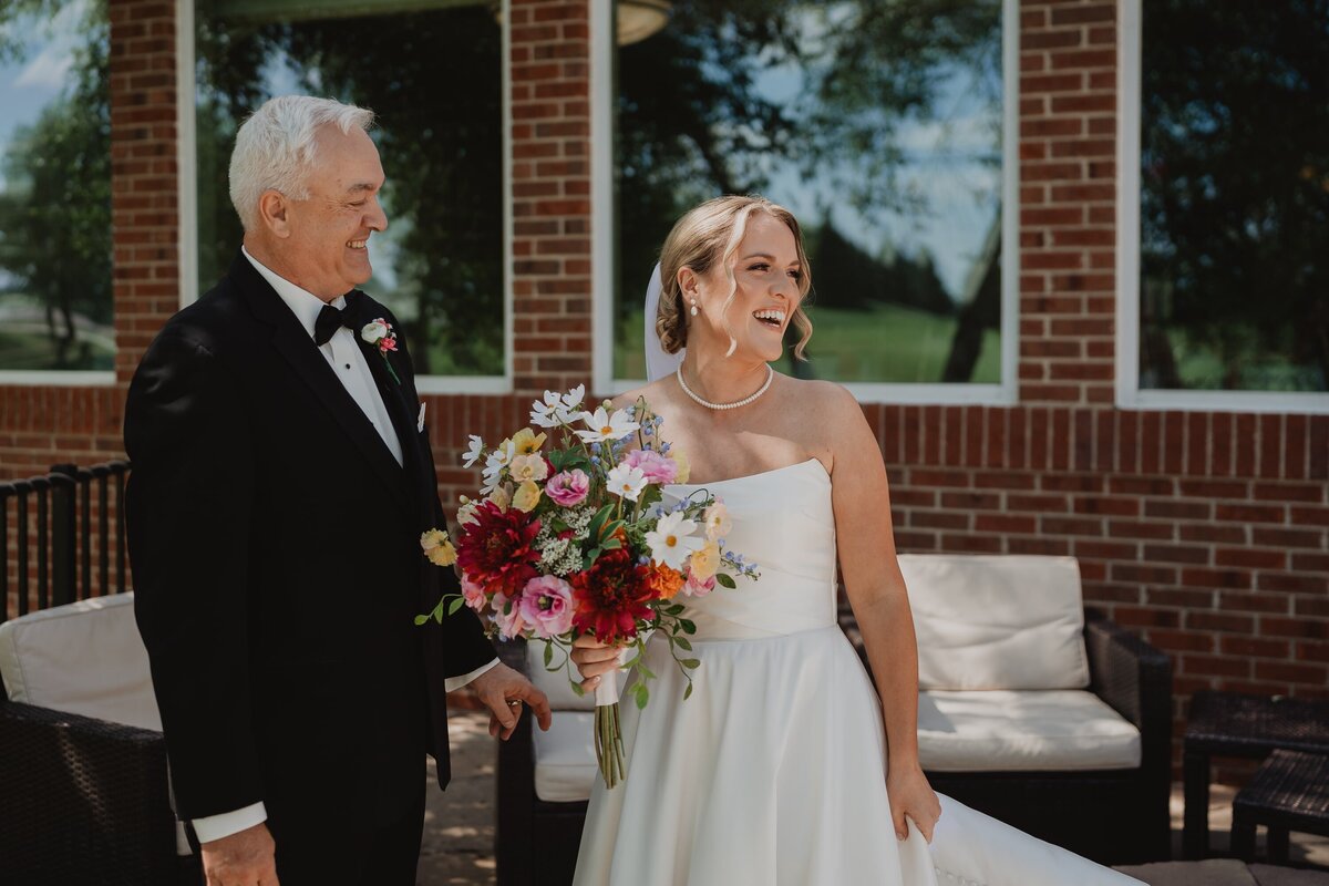 father with bride