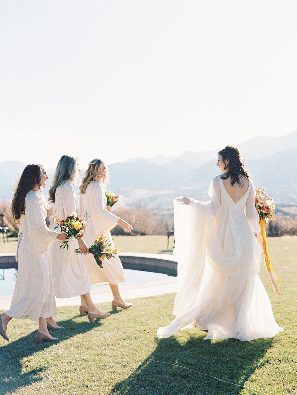 Garden of the Gods wedding bridesmaids