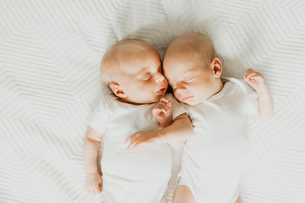 newborn twins at home