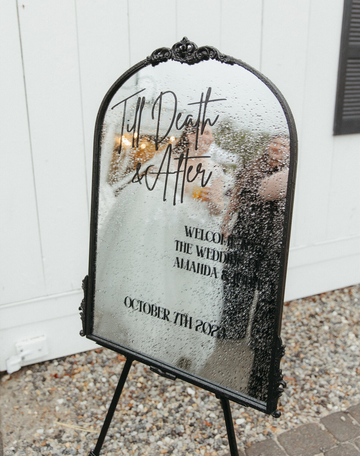 Maine signage for wedding reception