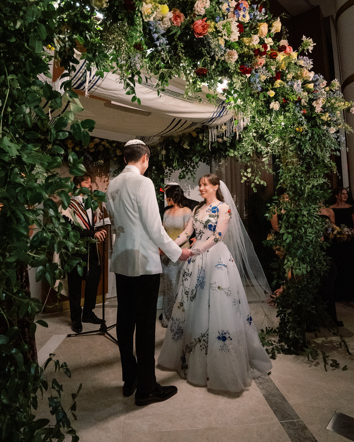 colorful chuppah wedding ceremony