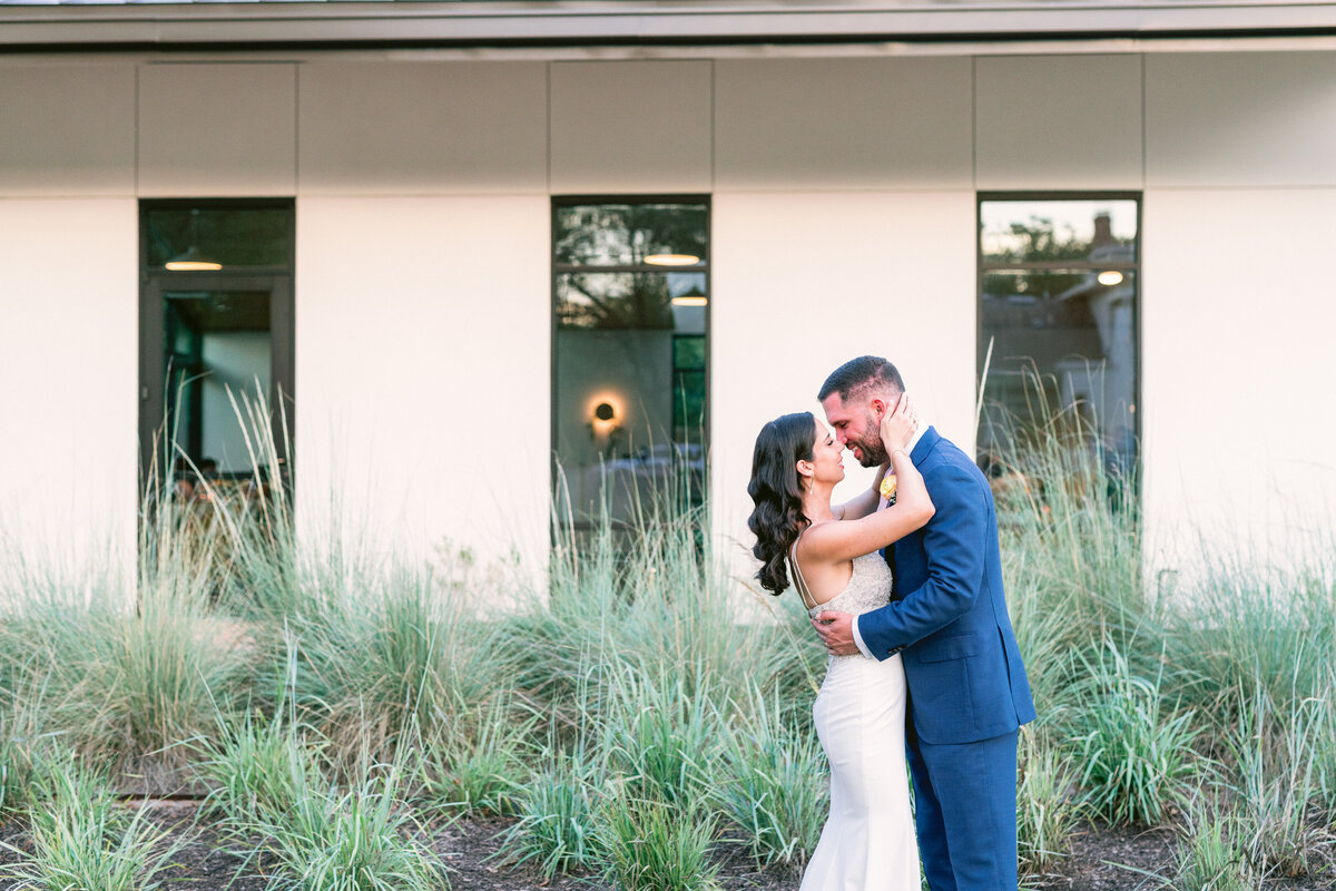 Wedding couple  portraits in the grounds of the Grand Lady Austin