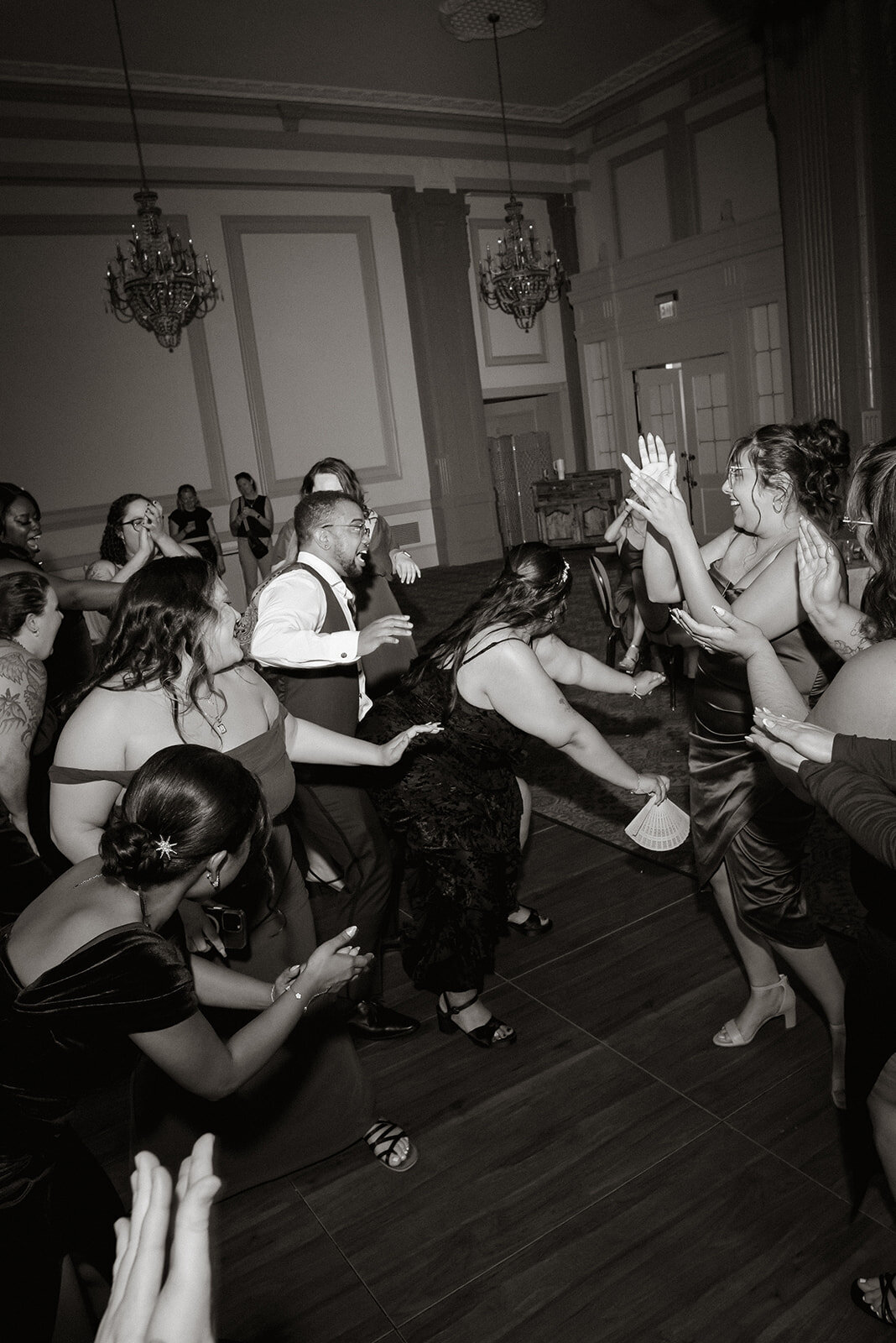 dancing party wedding having fun