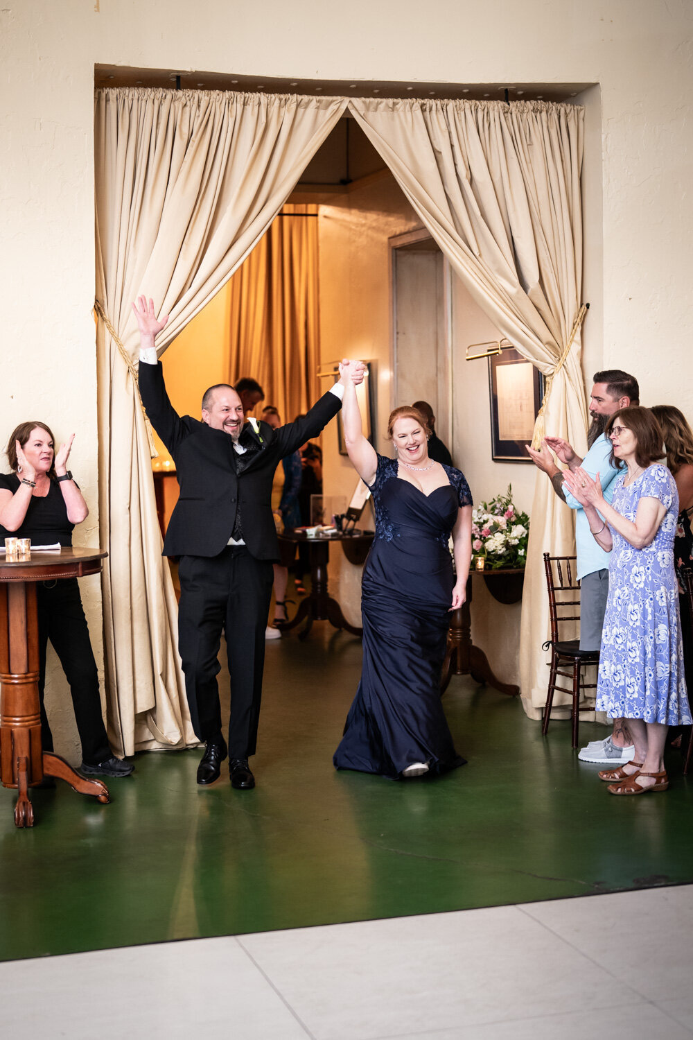 Couple entering Latrobe's reception